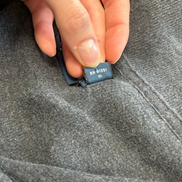 Vintage 90s Polo Ralph Lauren Charcoal Gray Men L Pony 1/4 Zip Mock Neck Sweater - Picture 5 of 8